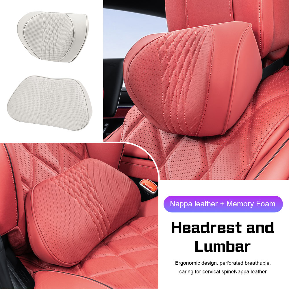 Memory Foam Car Neck Pillow Lumbar Support - For Peugeot 308 408 508 2008