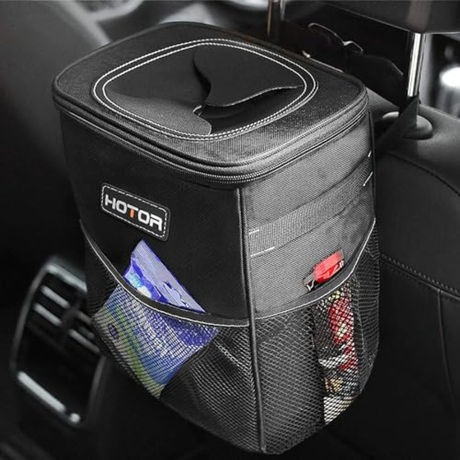 Waterproof Car Trash Can With Lid - Car Trash Can with Lid and