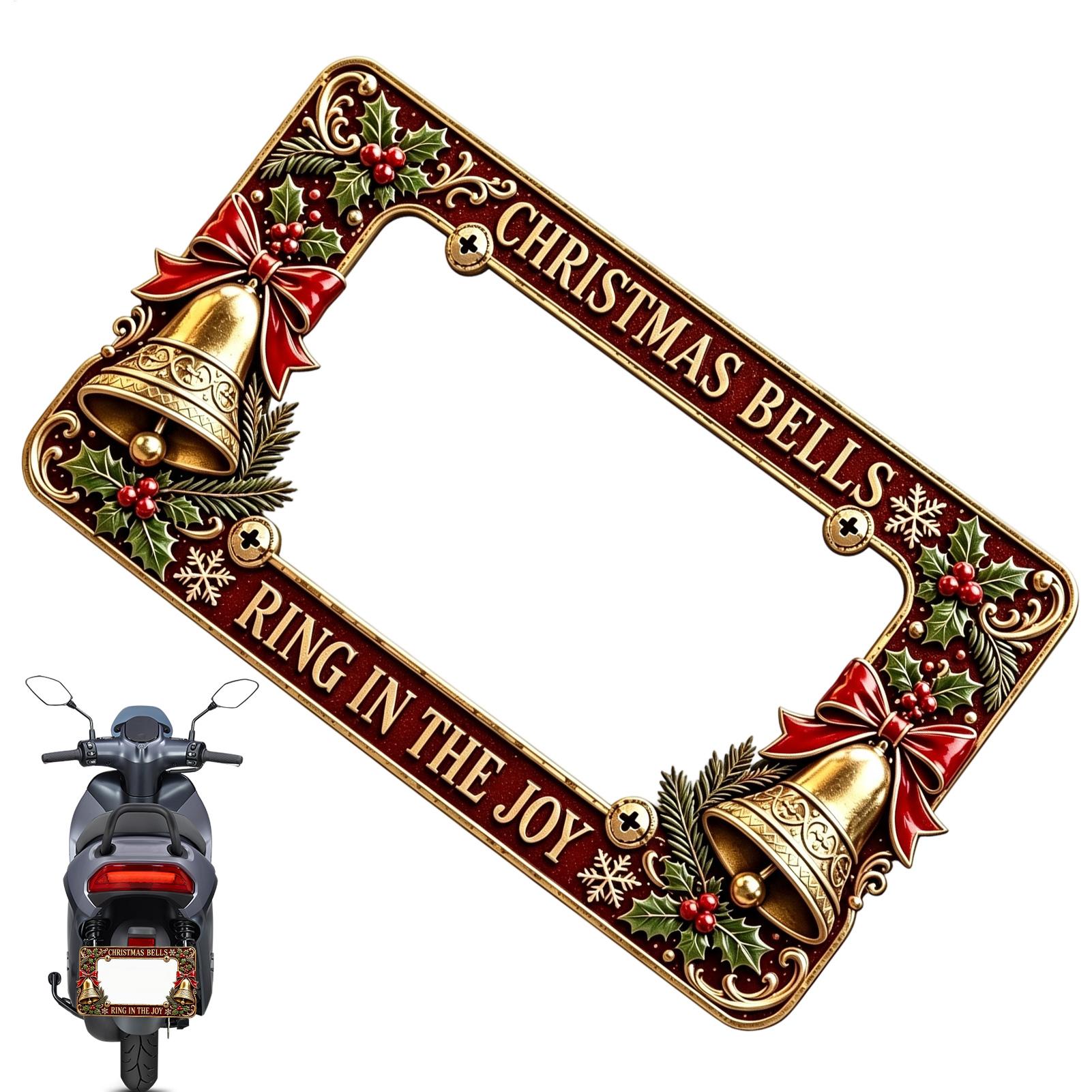 Motorcycle Parts - Motorcycle Plate Frame Metal Christmas Motorbike