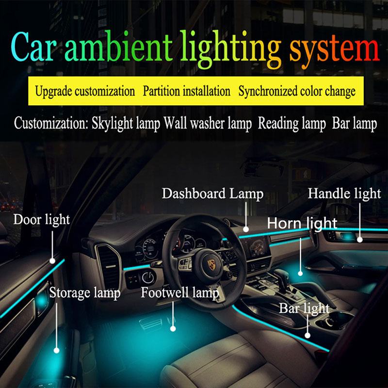 Car Accessories Interior Atmos - đánh giá và giá Led Ambient Interior Car Lights App Control