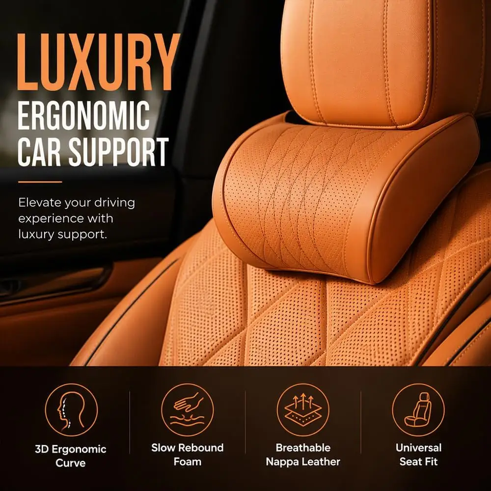 Car Interior Decor Headrest Lu - đánh giá và giá Memory Foam Car Neck Pillow Lumbar Support