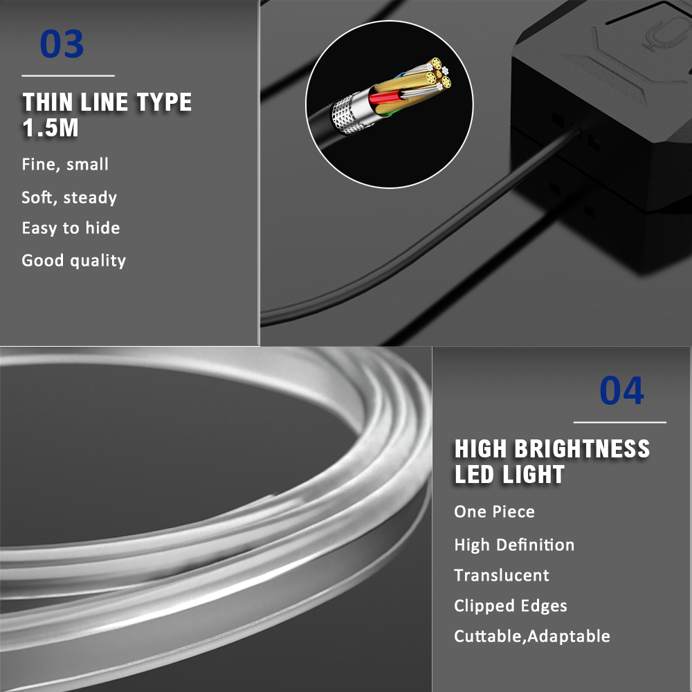 1 IN 3  Car RGB Ambient LED Li - đánh giá và giá Led Ambient Interior Car Lights App Control