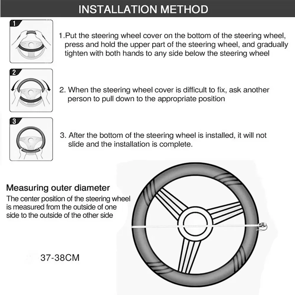 37-39cm Car Steering Wheel Cov - đánh giá và giá Car Steering Wheel Cover Anti Slip Breathable