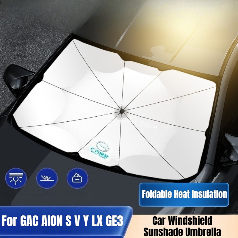 For GAC AION S V Y LX GE3 Car  - đánh giá và giá Car Sunshade Windshield Umbrella Foldable