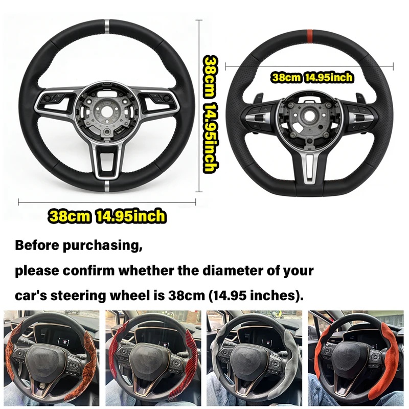 2PCS Universal Round Car Steer - đánh giá và giá Car Steering Wheel Cover Anti Slip Breathable
