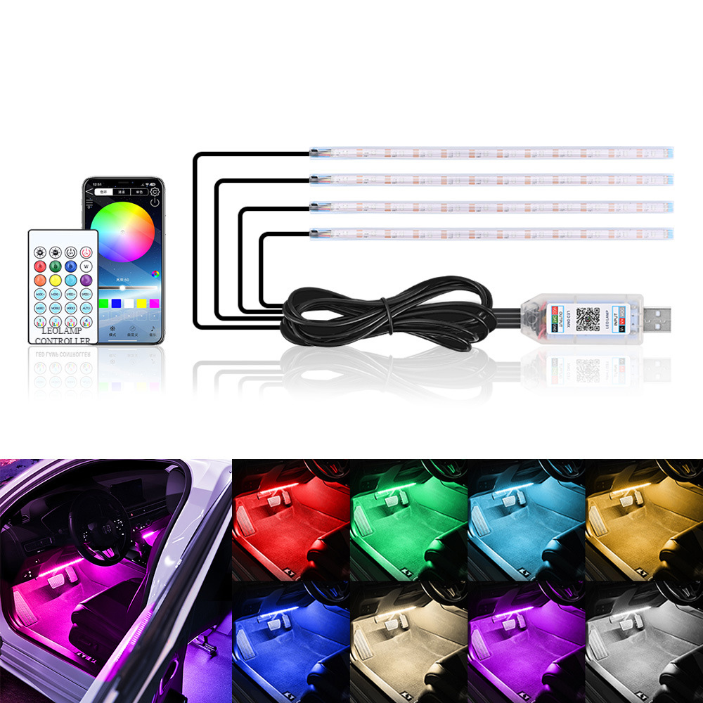 LED Car Music Light Strip 48LE - đánh giá và giá Led Ambient Interior Car Lights App Control