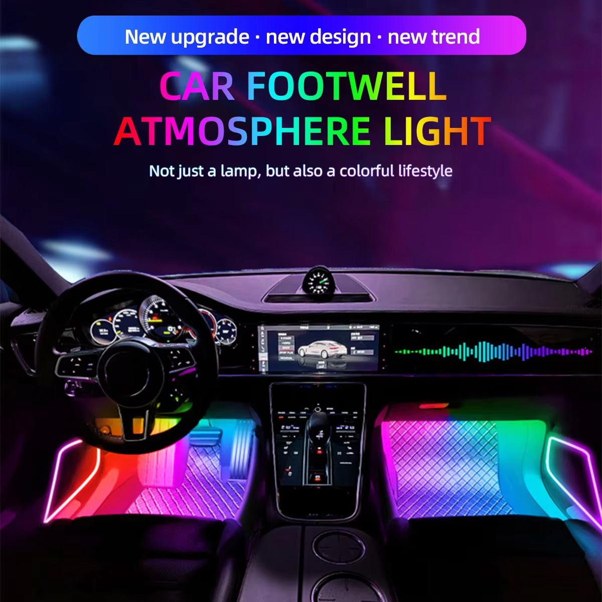 LED Car Music Light Strip 48LE - đánh giá và giá Led Ambient Interior Car Lights App Control
