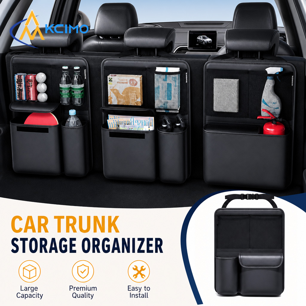 1Pc Kcimo Hanging PU Leather C - đánh giá và giá Car Trunk Organizer Foldable Storage Box