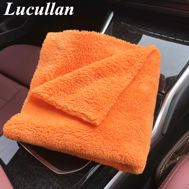 Lucullan 40X40Cm Màu Cam Siêu  - đánh giá và giá Microfiber Car Drying Towel Super Absorbent