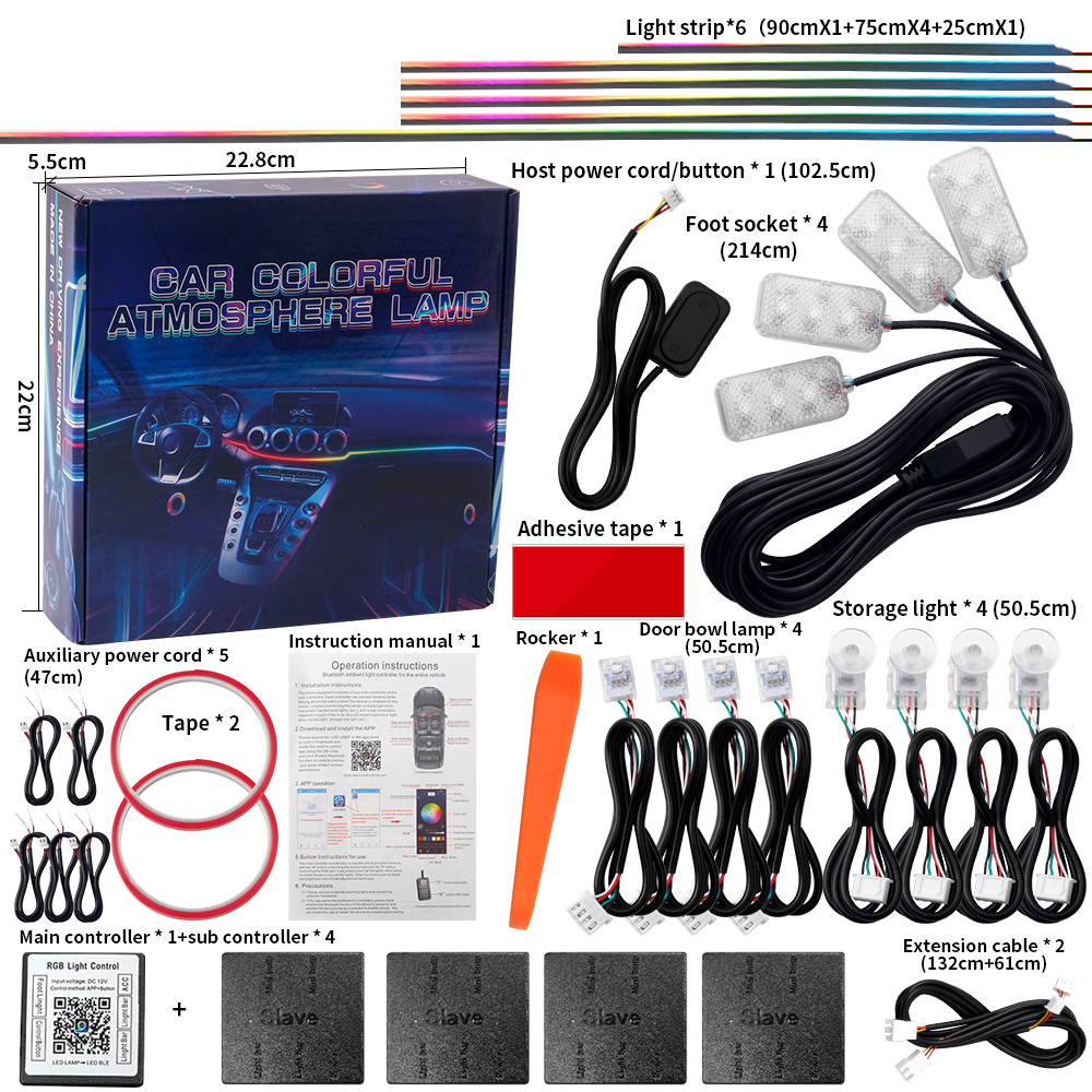 18 in 1 Dual Zone Symphony Str - đánh giá và giá Led Ambient Interior Car Lights App Control