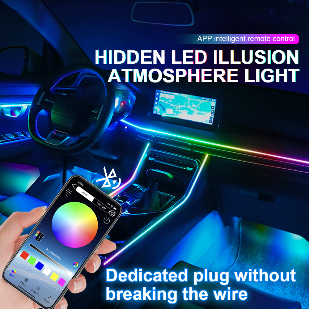 18 in 1 Dual Zone Symphony Str - đánh giá và giá Led Ambient Interior Car Lights App Control